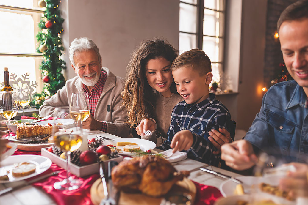 Cena di Natale con tutta la famiglia