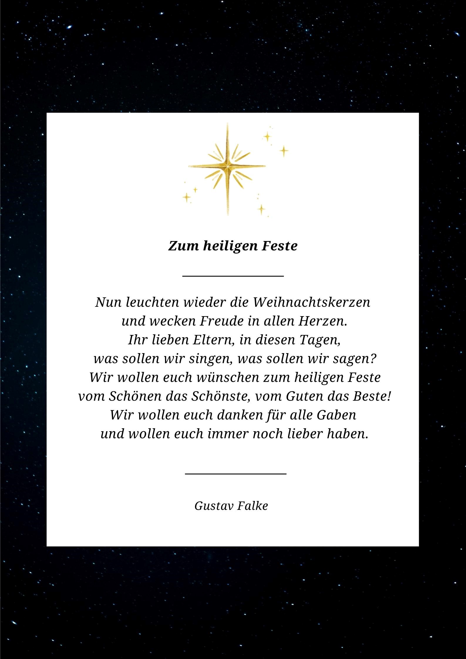 schönsten Weihnachtsgedichte zum Fest