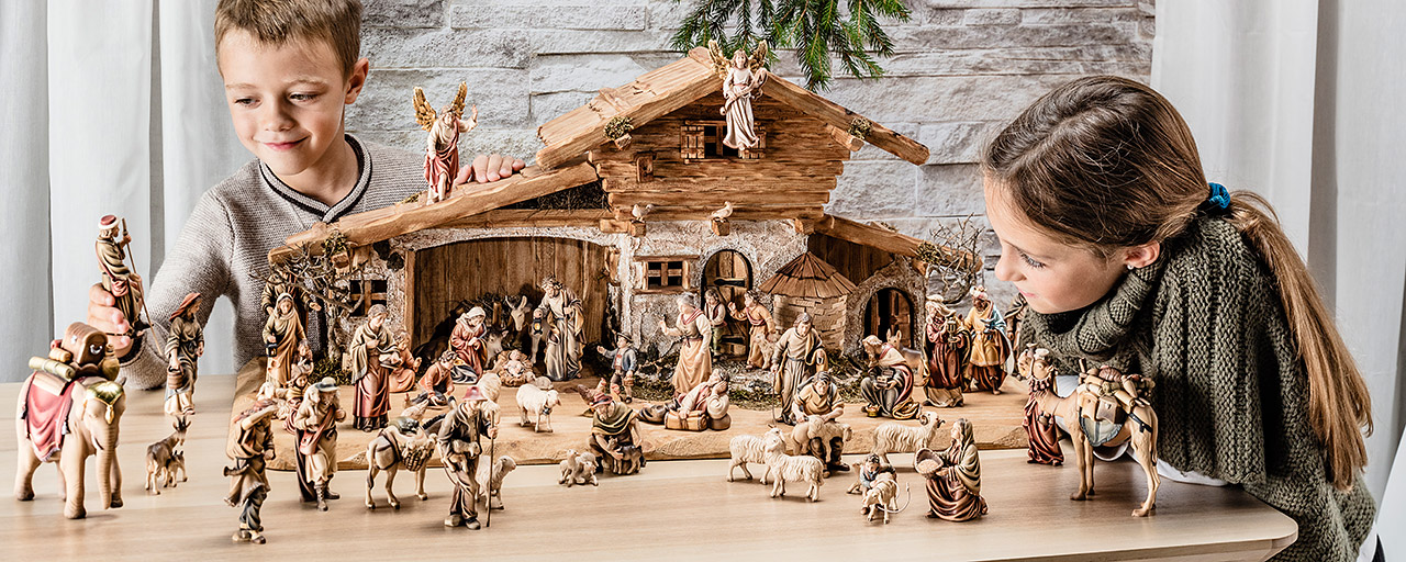 Wooden nativity stables