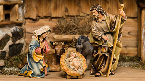 Alpine nativity scene