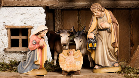 Farm nativity scene