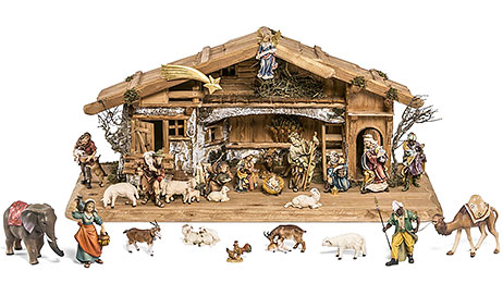 Alpine nativity scene