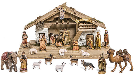 Fir Tree pine nativity scene