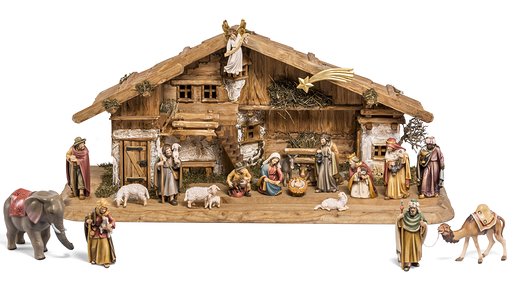 Set 20 statuine con Capanna del presepio Stevia