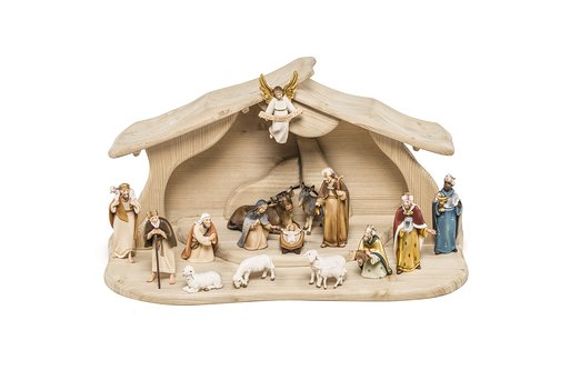 Set 15 pieces with Nativity Stable "Alpina" 