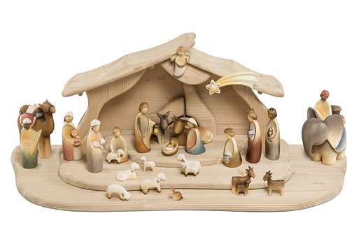 Set 25 pieces with Nativity Stable "Alpina" 