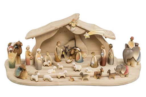 Set 30 pieces with Nativity Stable "Alpina" 