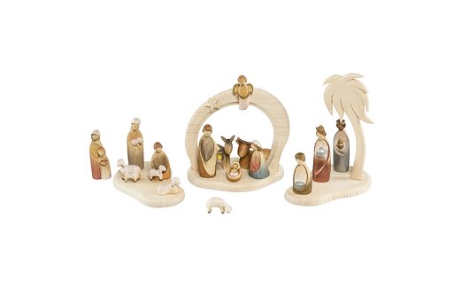 Set 15 statuine con Arcata Favolosa con estensioni ed illuminazione, 3 parti