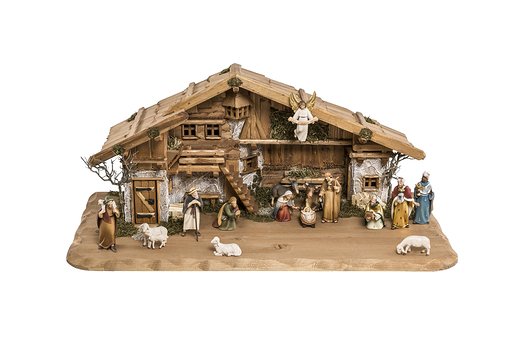 Set 15 pieces with Nativity Stable Stevia