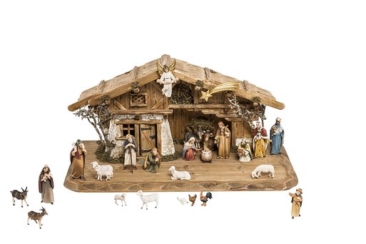 Set 25 pieces with Nativity Stable Cir