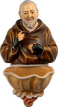 Busto di Padre Pio con acquasantiera