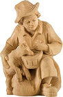 Kneeling Shepherd with Goat