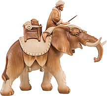 Elefant mit Reiter und Gepäck