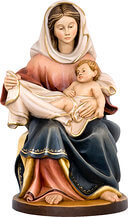 Madonna con bambino seduti