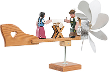 Windrad klein mit 2 Holzsäger