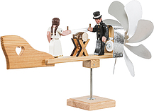 Windrad doppelt klein mit Hochzeitspaar