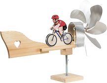 Windrad mit Radfahrer Windrad mit Radfahrer