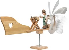 Whirligig big with wood-sawyer