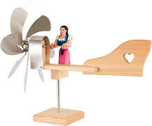 Windrad klein mit Frau Windrad klein mit Frau