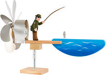 Windrad mit Fischer Windrad mit Fischer