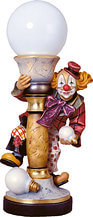 Electrical lamp clown with tie