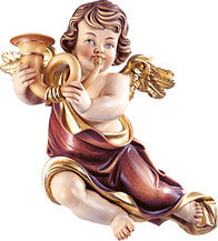 Marian cherub with horn