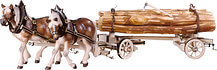 2 Draw-horses with hooped woodcart