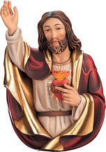 Sacred Heart of Jesus half-length portrait