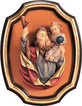 Saint Christopher half length portrait with frame
