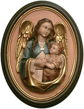 Guardian angel half length portrait with frame