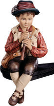 Flute player sitting