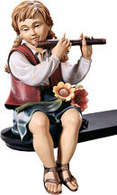 Flute player sitting