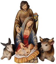 Holy Family with ox and donkey