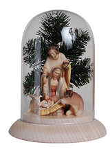 Holy family in glass bell