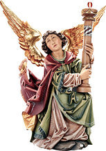 Genuflected angel with candle
