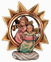 Star with two playing angels