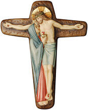 Cross with Christ and Mary with cup