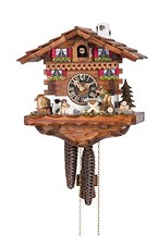 Cuckoo clock: Woodcutter and St. Bernard dog