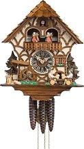 Cuckoo clock: Couple of beerdrinkers (with carillon)