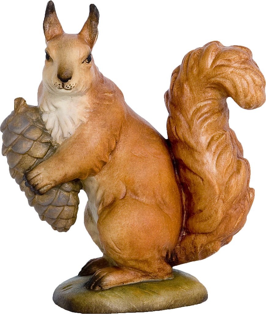 Eichhörnchen Holzfigur / geschnitztes Eichhörnchen